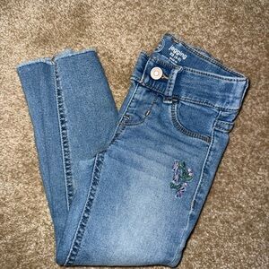 Wonder Nation Light Blue Jeggings with Floral Detail